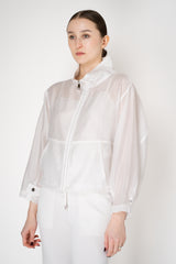 Rocco Ragni Silk Voile Sheer Jacket in White Vancouver. Shop Online or in Store.