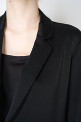 Rosso 35 Single Breasted Crepe and Sateen Blazer in Black Vancouver. Shop Online or in Store.