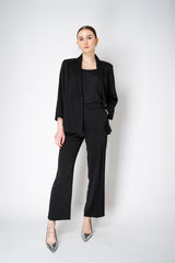 Rosso 35 Single Breasted Crepe and Sateen Blazer in Black Vancouver. Shop Online or in Store.