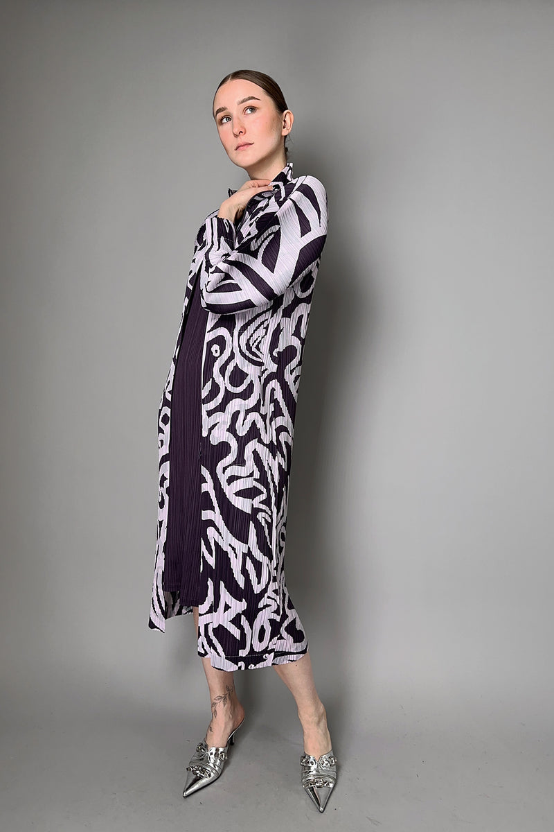 Pleats Please Issey Miyake SEEKER Coat in Light Purple Vancouver. Shop Online or in Store.