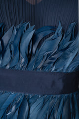 Sara Roka Grosgrain Feather Belt in Navy Vancouver. Shop Online or in Store.