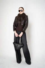 Tonet Faux Brushed Fur Insulated Scarf in Brown Vancouver. Shop Online or in Store.