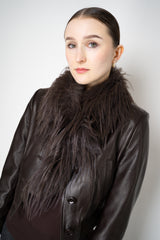 Tonet Faux Brushed Fur Insulated Scarf in Brown Vancouver. Shop Online or in Store.