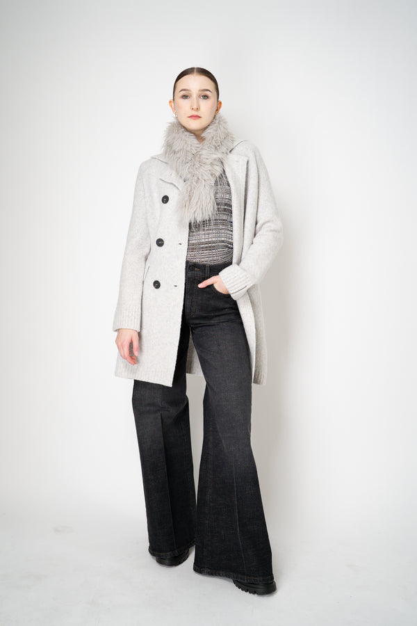 Tonet Faux Brushed Fur Insulated Scarf in Light Grey Vancouver. Shop Online or in Store.