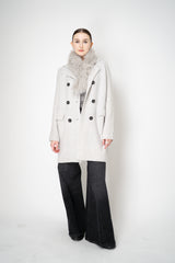 Tonet Faux Brushed Fur Insulated Scarf in Light Grey Vancouver. Shop Online or in Store.