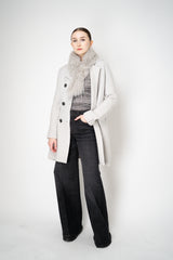 Tonet Faux Brushed Fur Insulated Scarf in Light Grey Vancouver. Shop Online or in Store.