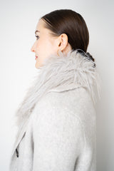Tonet Faux Brushed Fur Insulated Scarf in Light Grey Vancouver. Shop Online or in Store.