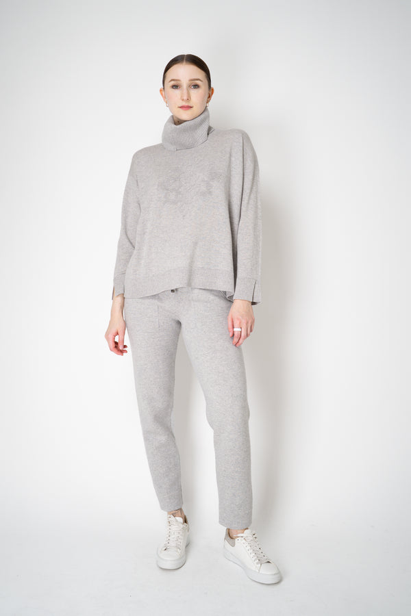 Tonet Pull-On Style Stretch Knit Jogger Pants in Light Grey Vancouver. Shop Online or in Store.