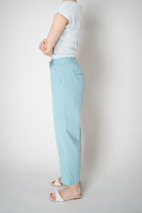 Tonet Tapered Leg Jean Style Cotton Trousers in Turquoise Vancouver. Shop Online or in Store.