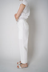Tonet Tapered Leg Jean Style Cotton Trousers in White Vancouver. Shop Online or in Store.