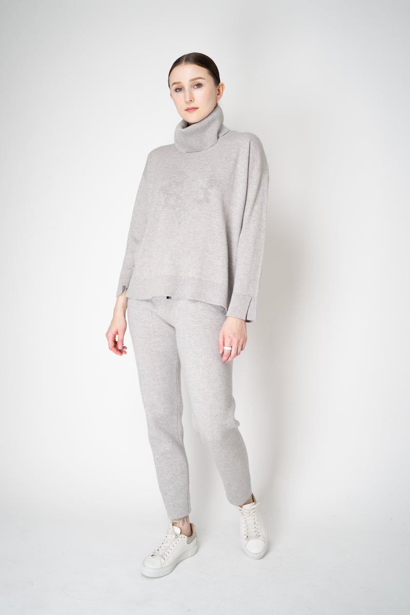 Tonet Wool Cashmere Knit Pullover with Detachable Neckline in Light Grey Vancouver. Shop Online or in Store.