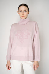 Tonet Wool Cashmere Knit Pullover with Detachable Neckline in Pink Vancouver. Shop Online or in Store.