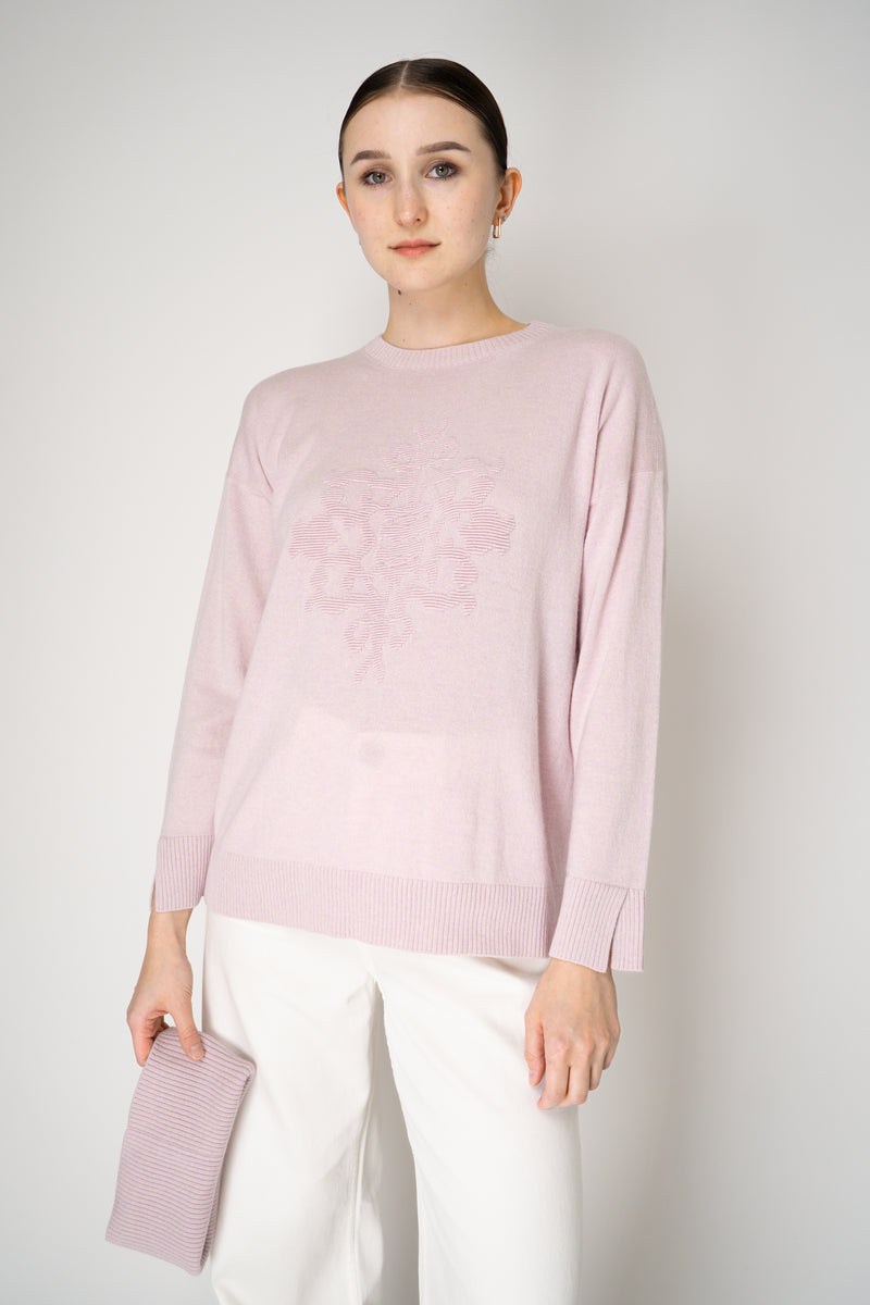 Tonet Wool Cashmere Knit Pullover with Detachable Neckline in Pink Vancouver. Shop Online or in Store.