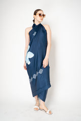 Verandah Bemberg Pareo in Navy Palm Print Vancouver. Shop Online or in Store.
