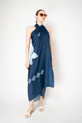 Verandah Bemberg Pareo in Navy Palm Print Vancouver. Shop Online or in Store.