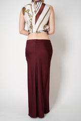 Weill Ankle Length Sateen Skirt in Bordeaux Red Vancouver. Shop Online or in Store.