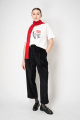 Weill Jersey A-line T-Shirt with Rhinestone "Love" Appliqué in White Vancouver. Shop Online or in Store.