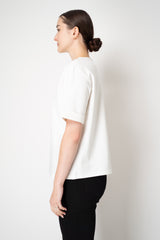 Weill Jersey A-line T-Shirt with Rhinestone "Love" Appliqué in White Vancouver. Shop Online or in Store.