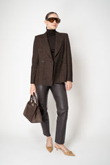 Weill Lamb Leather Leggings in Dark Espresso Brown Vancouver. Shop Online or in Store.