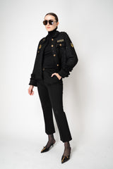 Weill Sequin Tweed Military Jacket in Black Vancouver. Shop Online or in Store.