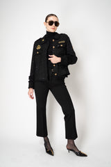 Weill Sequin Tweed Military Jacket in Black Vancouver. Shop Online or in Store.