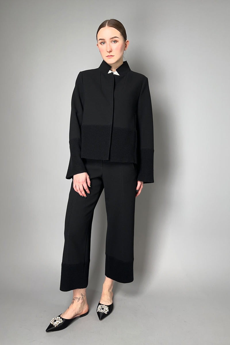 Annette Gortz Culotte Pants with Merino Wool Cuff in Black- Ashia Mode- Vancouver, BC