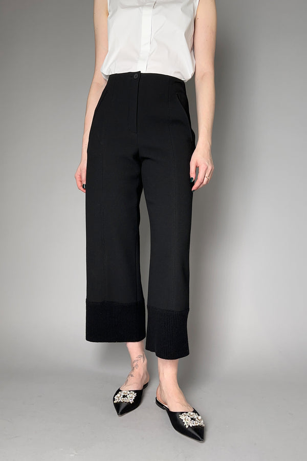 Annette Gortz Culotte Pants with Merino Wool Cuff in Black- Ashia Mode- Vancouver, BC