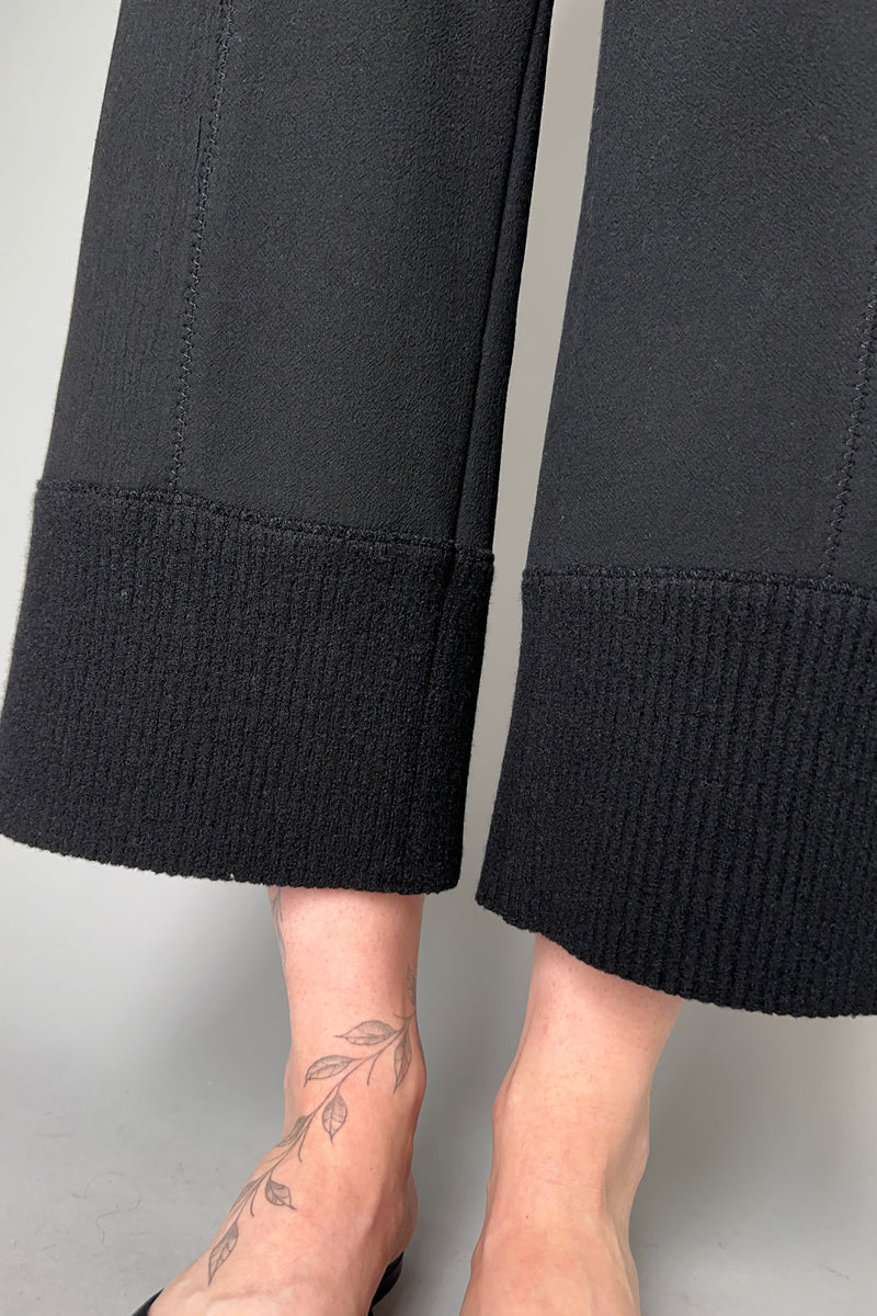 Annette Gortz Culotte Pants with Merino Wool Cuff in Black- Ashia Mode- Vancouver, BC