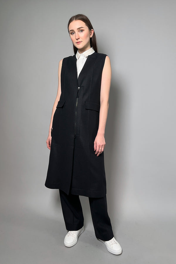 Annette Gortz Long Felted Wool Vest in Black - Ashia Mode – Vancouver, BC