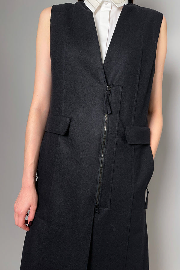 Annette Gortz Long Felted Wool Vest in Black - Ashia Mode – Vancouver, BC