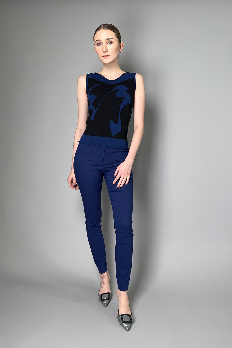 Annette Gortz Stretch Linen Skinny Pants in Royal Blue Vancouver. Shop Online or in Store.
