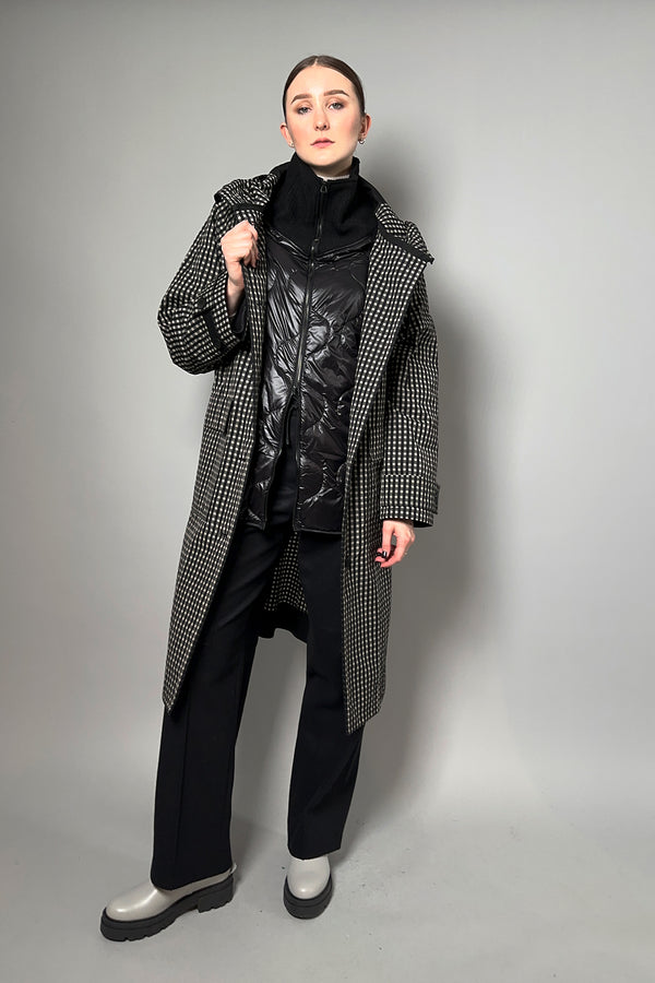 Annette Gortz Double Layer Rain Coat in Taupe and Black Gingham - Ashia Mode – Vancouver, BC