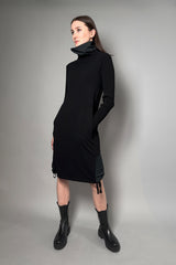 Annette Gortz Knit Dress with Taffeta Details in Black - Ashia Mode - Vancouver, BC