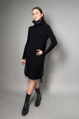 Annette Gortz Knit Dress with Taffeta Details in Black - Ashia Mode - Vancouver, BC