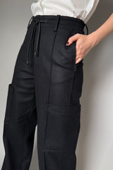 Annette Gortz Wide Leg Felted Wool Cargo Pants in Black - Ashia Mode – Vancouver, BC