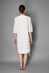 Annette Gortz Cotton Poplin Dress with Cargo Pockets in Off-White