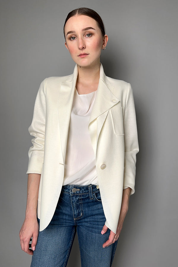 Antonelli Edwin Felt Wool Blazer in Off-White- Ashia Mode- Vancouver, BC