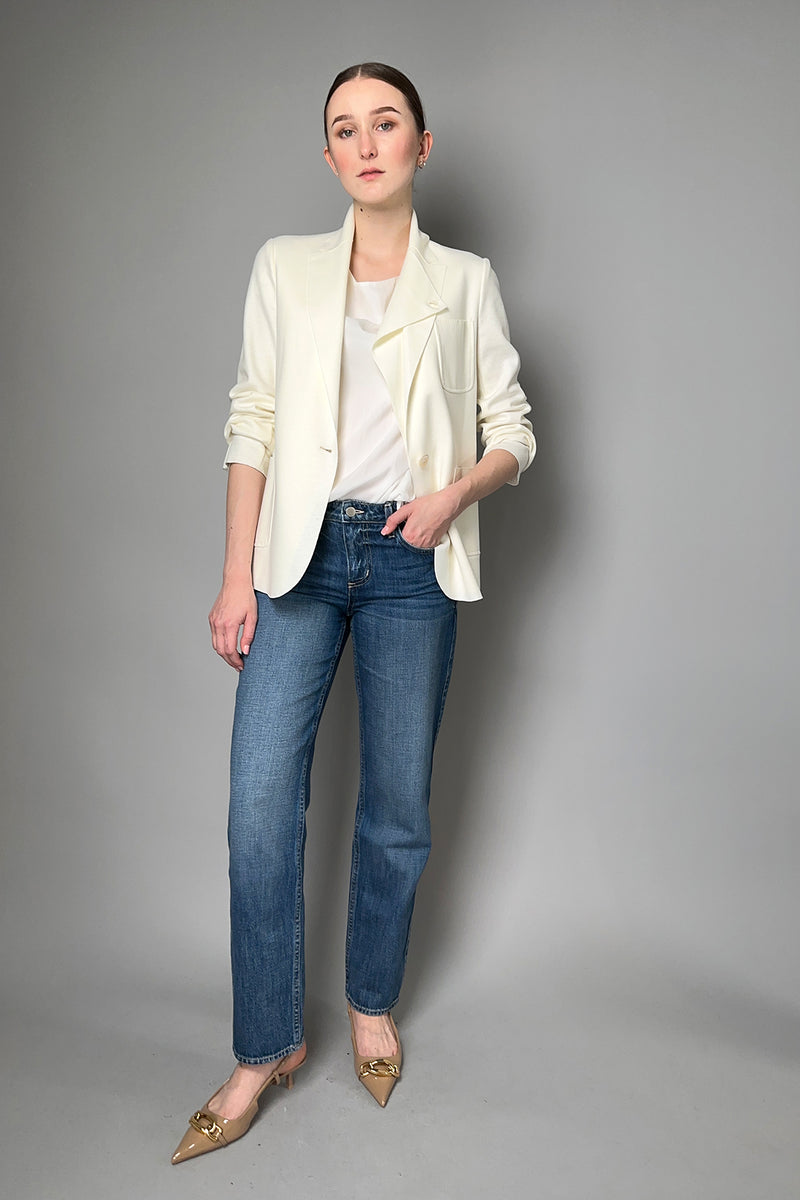 Antonelli Edwin Felt Wool Blazer in Off-White- Ashia Mode- Vancouver, BC