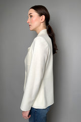 Antonelli Edwin Felt Wool Blazer in Off-White- Ashia Mode- Vancouver, BC