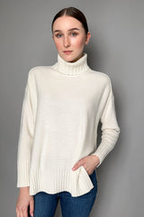 Antonelli Lecce Turtleneck Knitted Pullover in Ivory- Ashia Mode- Vancouver, BC