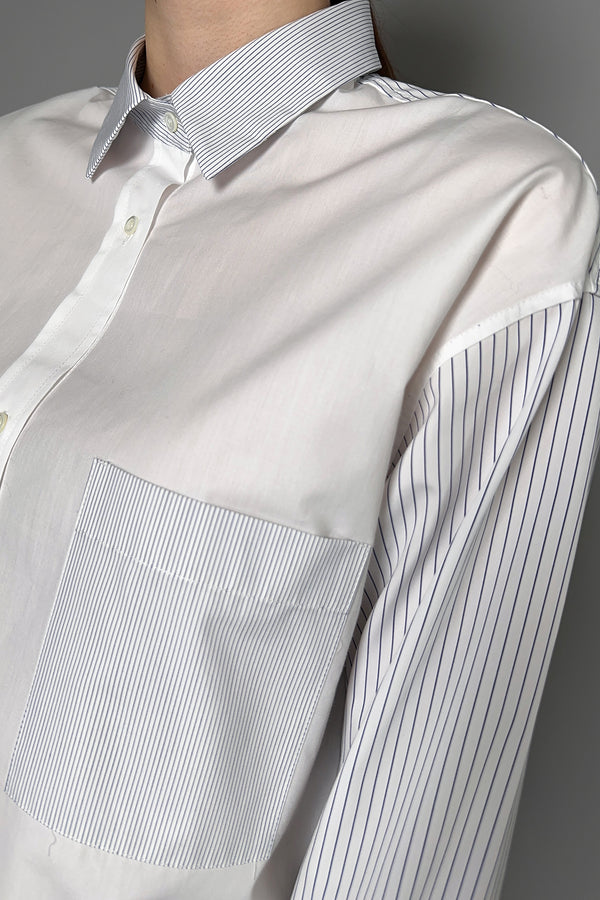 Antonelli Colin Striped Cotton Blouse- Ashia Mode- Vancouver, BC