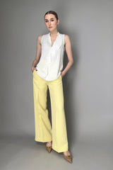 Antonelli Botticelli Ruffled Sleeveless Blouse in White Vancouver. Shop Online or in Store.