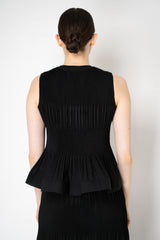 MeiMeiJ Pleated Peplum Sleeveless Top in Black Vancouver. Shop Online or in Store.