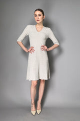 D. Exterior Knit Dress with Sequin Details in Clay Beige