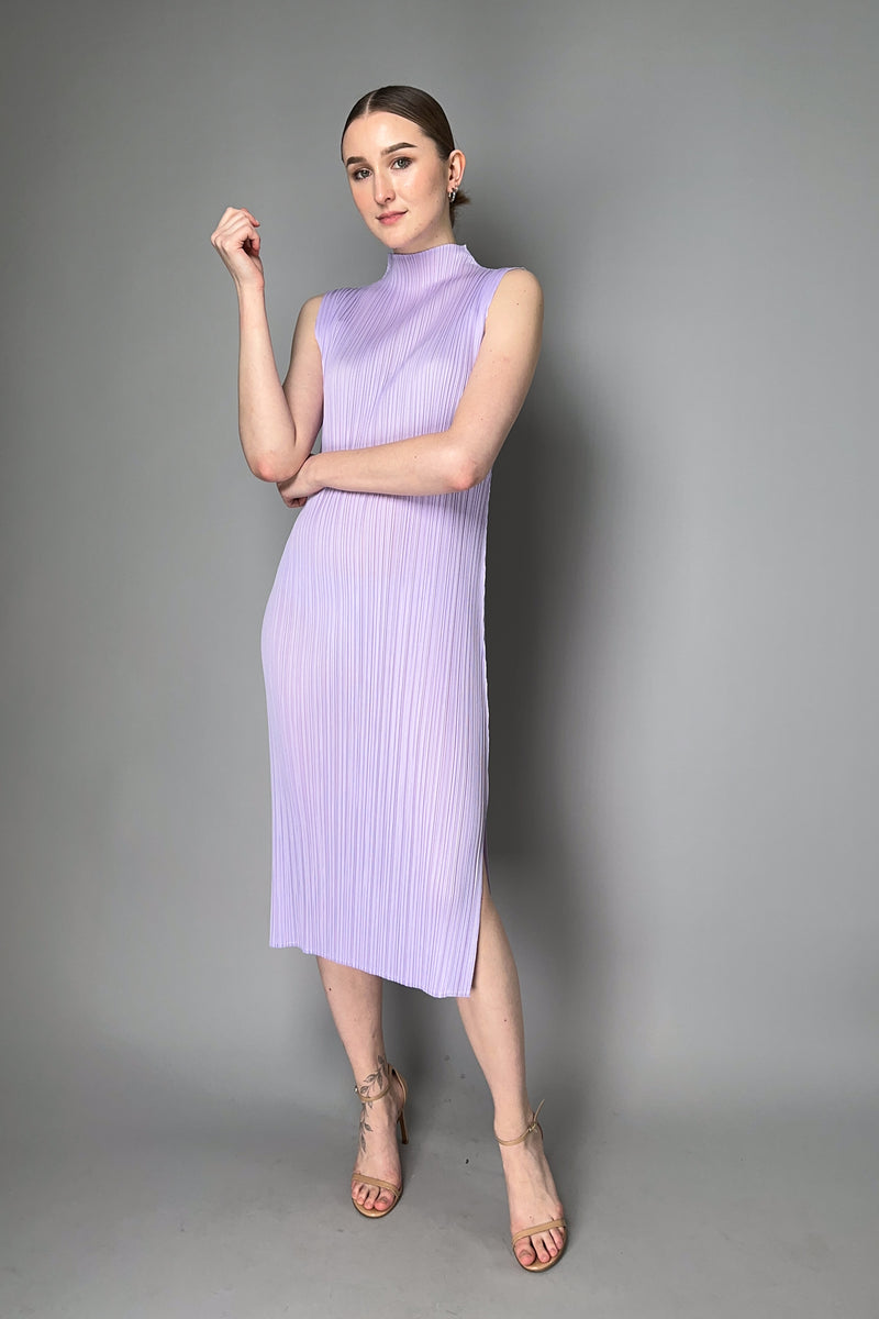 Pleats Please Issey Miyake Monthly Colors: April  Sleeveless Dress in Lavender