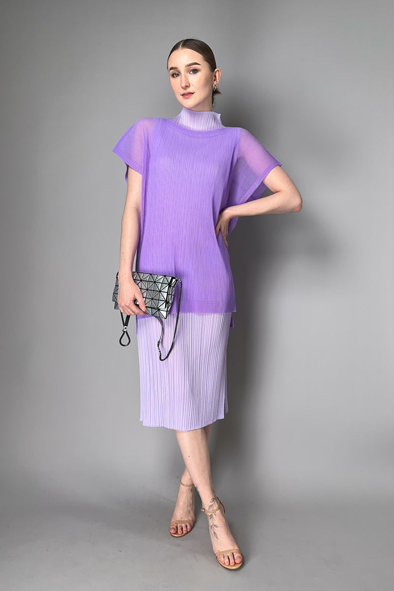 Pleats Please Issey Miyake Monthly Colors: April  Sleeveless Dress in Lavender