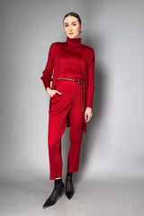 Pleats Please Issey Miyake New Colorful Basics Straight Leg Pants in Red