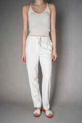 Lorena Antoniazzi Viscose Pull-On Pants in Off-White