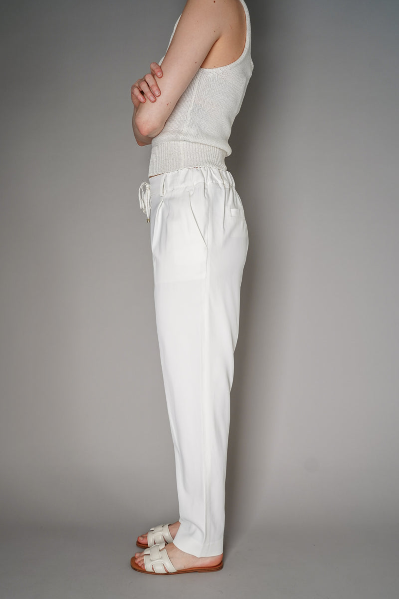 Lorena Antoniazzi Viscose Pull-On Pants in Off-White Vancouver. Shop Online or in Store. 
