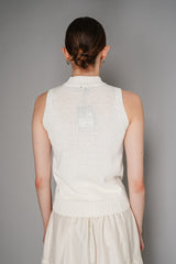 Lorena Antoniazzi Knitted Vest with Embellished Sequin Star in White